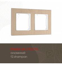 Рамка двухместная Arte Milano 503.12-2.shampan