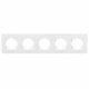 Рамка на 5 постов стеклянная Arlight FRM-OMALI-SFGS-5-WH 049720