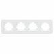 Рамка на 4 поста стеклянная Arlight FRM-OMALI-GS-4-WH 049700