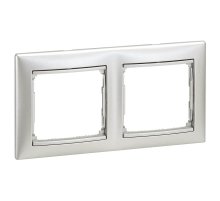 Рамка 2-постовая Legrand Valena алюминий 770152
