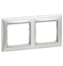 Рамка 2-постовая Legrand Valena алюминий 770152