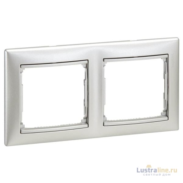 Рамка 2-постовая Legrand Valena алюминий 770152