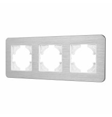 Рамка на 3 поста алюминиевая Arlight FRM-AKIRY-AL-3-SR 049728