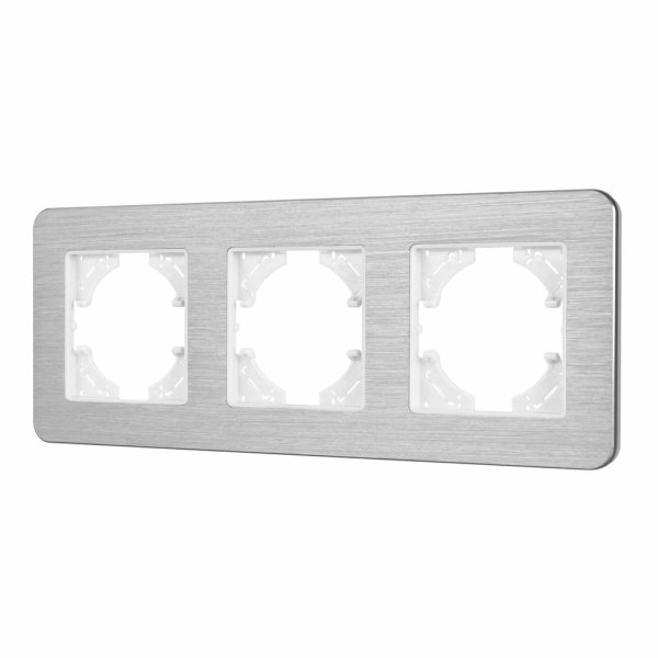Рамка на 3 поста алюминиевая Arlight FRM-AKIRY-AL-3-SR 049728