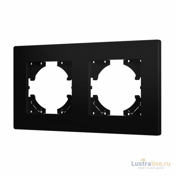 Рамка на 2 поста пластиковая Arlight FRM-PERIO-PL-2-BK 049751