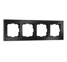 Рамка Werkel Aluminium на 4 поста алюминий черный W0041708 4690389158124