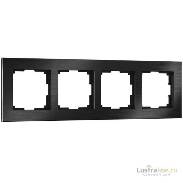 Рамка Werkel Aluminium на 4 поста алюминий черный W0041708 4690389158124