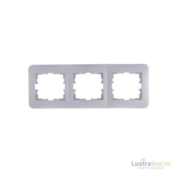 Рамка 3-местная горизонтальная Lezard Karina Life 708-3000-148