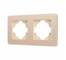 Рамка на 2 поста алюминиевая Arlight FRM-AKIRY-SFAL-2-GD 049739