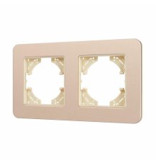 Рамка на 2 поста алюминиевая Arlight FRM-AKIRY-SFAL-2-GD 049739
