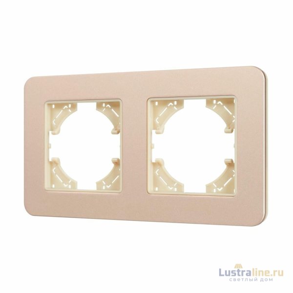 Рамка на 2 поста алюминиевая Arlight FRM-AKIRY-SFAL-2-GD 049739