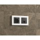 Лицевая панель для компьютерной/телефонной розетки RJ-45/RJ-11 Ambrella Volt Alfa AP9120