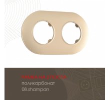 Рамка двухместная Arte Milano 502.08-2.shampan