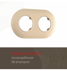 Рамка двухместная Arte Milano 502.08-2.shampan