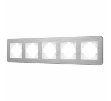 Рамка на 5 постов алюминиевая Arlight FRM-AKIRY-AL-5-SR 049734