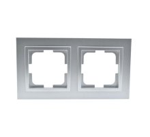 Рамка на 2 поста Mono Electric Despina серебро 102-210000-161