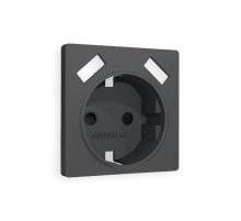 Лицевая панель для розетки с/з со шторками 2USB A+A Ambrella Volt Alfa AP9090