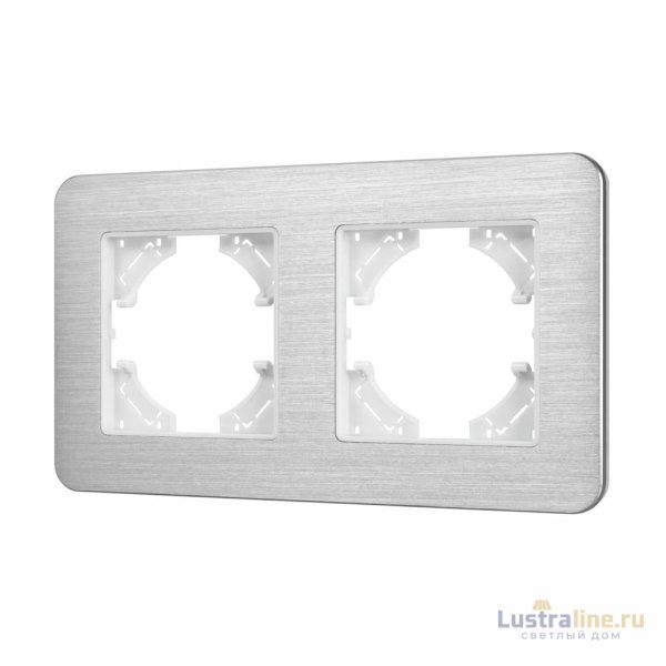 Рамка на 2 поста алюминиевая Arlight FRM-AKIRY-AL-2-SR 049724