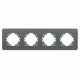 Рамка на 4 поста стеклянная Arlight FRM-OMALI-SFGS-4-GR 049718