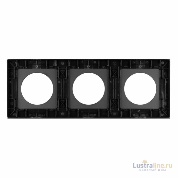 Рамка стеклянная на 3 поста Arlight FRM-GLARE-GC-3-BK 043839