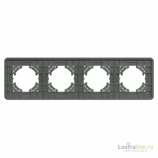 Рамка на 4 поста стеклянная Arlight FRM-OMALI-SFGS-4-GR 049718