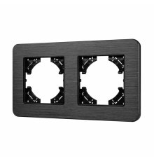 Рамка на 2 поста алюминиевая Arlight FRM-AKIRY-AL-2-BK 049725