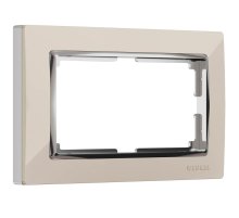 Рамка для двойной розетки Werkel Snabb слоновая кость/хром W0081903 4690389161094