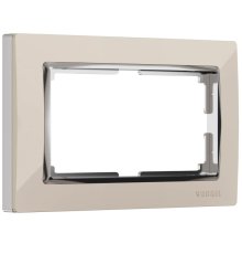 Рамка для двойной розетки Werkel Snabb слоновая кость/хром W0081903 4690389161094