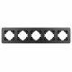 Рамка на 5 постов алюминиевая Arlight FRM-AKIRY-AL-5-BK 049735