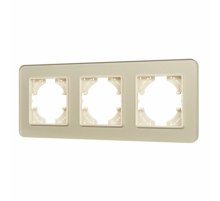 Рамка на 3 поста стеклянная Arlight FRM-OMALI-GS-3-GD 049699