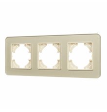 Рамка на 3 поста стеклянная Arlight FRM-OMALI-GS-3-GD 049699