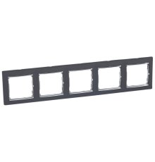 Рамка 5-постовая Legrand Valena ноктюрн/серебряный штрих 770395