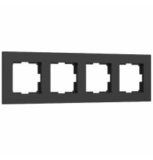 Рамка на 4 поста Werkel Slab черный матовый W0042908 4690389193477 a062802