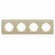 Рамка на 4 поста стеклянная Arlight FRM-OMALI-GS-4-GD 049703