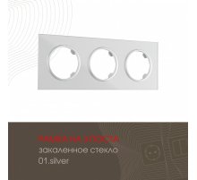 Рамка трехместная Arte Milano 502.01-3.silver