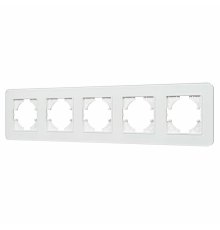 Рамка на 5 постов стеклянная Arlight FRM-OMALI-SFGS-5-WH 049720