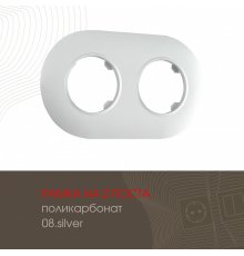 Рамка двухместная Arte Milano 502.08-2.silver