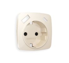 Лицевая панель для розетки с/з со шторками 2USB A+C Ambrella Volt Omega OP3100