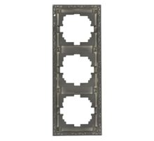 Рамка 3-местная вертикальная Lezard Rain 703-4141-153