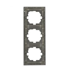 Рамка 3-местная вертикальная Lezard Rain 703-4141-153