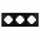 Рамка на 3 поста пластиковая Arlight FRM-PERIO-PL-3-BK 049755