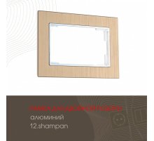 Рамка для двойной розетки Arte Milano 503.12-double.shampan