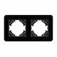 Рамка на 2 поста стеклянная Arlight FRM-OMALI-GS-2-BK 049693