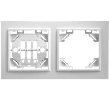 Рамка 2-постовая Feron Stekker Эрна белая PFR00900201 39055