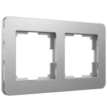 Рамка на 2 поста Werkel Platinum алюминий 4690389184444 W0022606