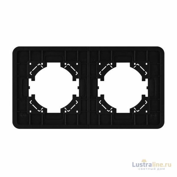 Рамка на 2 поста стеклянная Arlight FRM-OMALI-SFGS-2-BK 049709