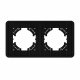 Рамка на 2 поста стеклянная Arlight FRM-OMALI-SFGS-2-BK 049709