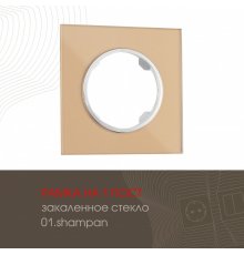 Рамка одноместная Arte Milano 502.01-1.shampan