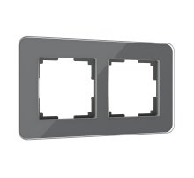 Рамка из стекла на 2 поста Werkel Elite графит 4690389180705 W0022440