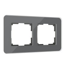 Рамка из стекла на 2 поста Werkel Elite графит 4690389180705 W0022440